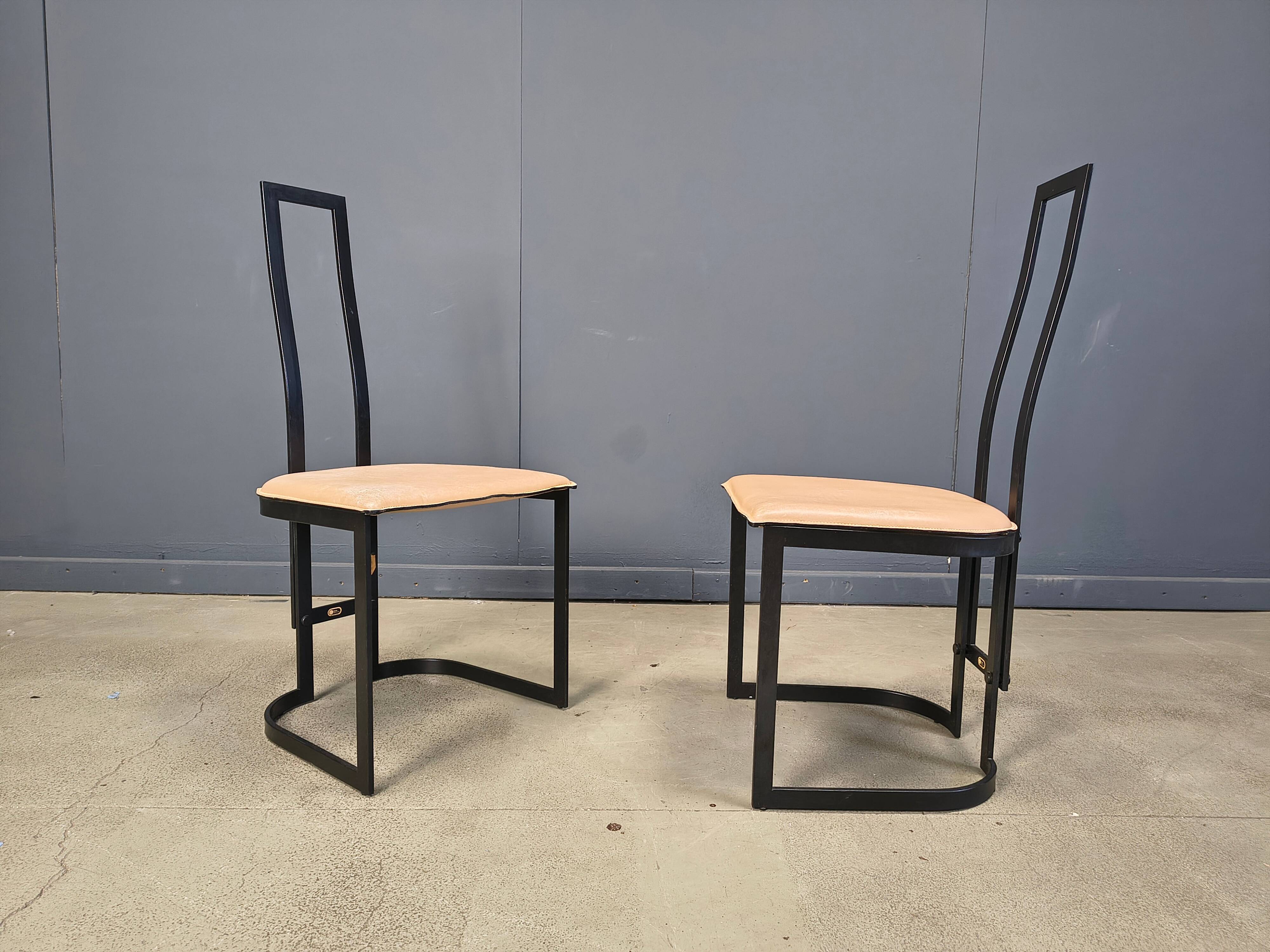 Gastone Rinaldi postmodern dining chairs for Thema Italy, 1980s - set