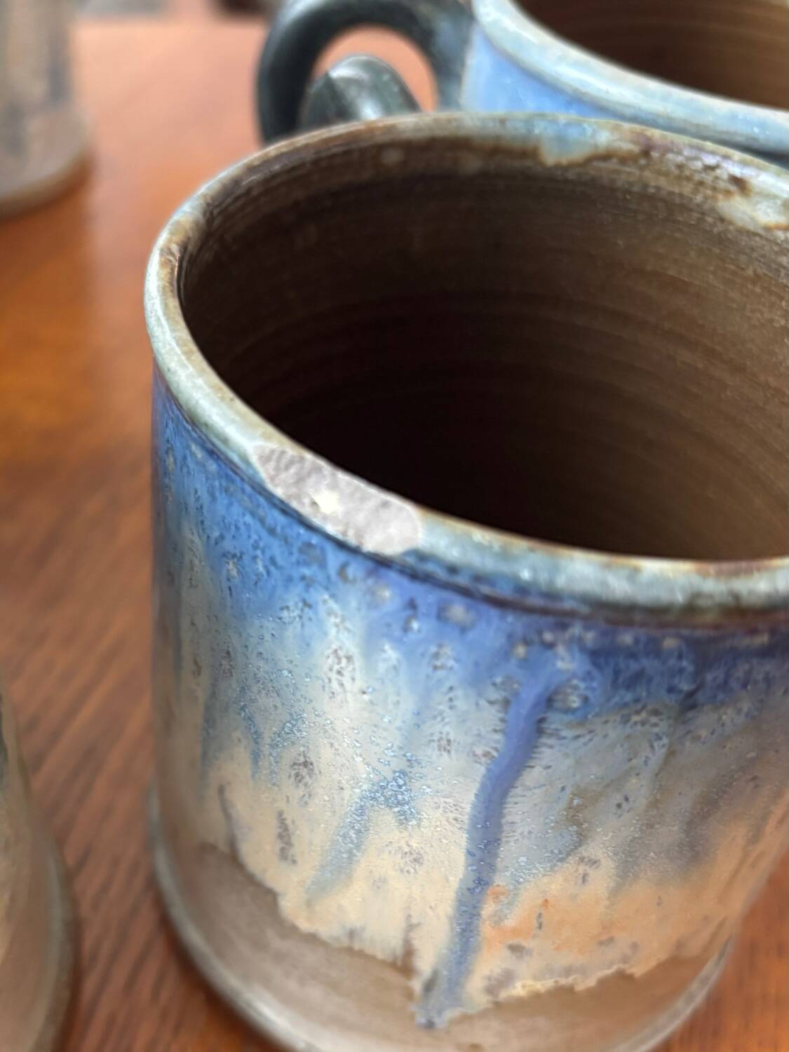 6 Pitot stoneware art beakers