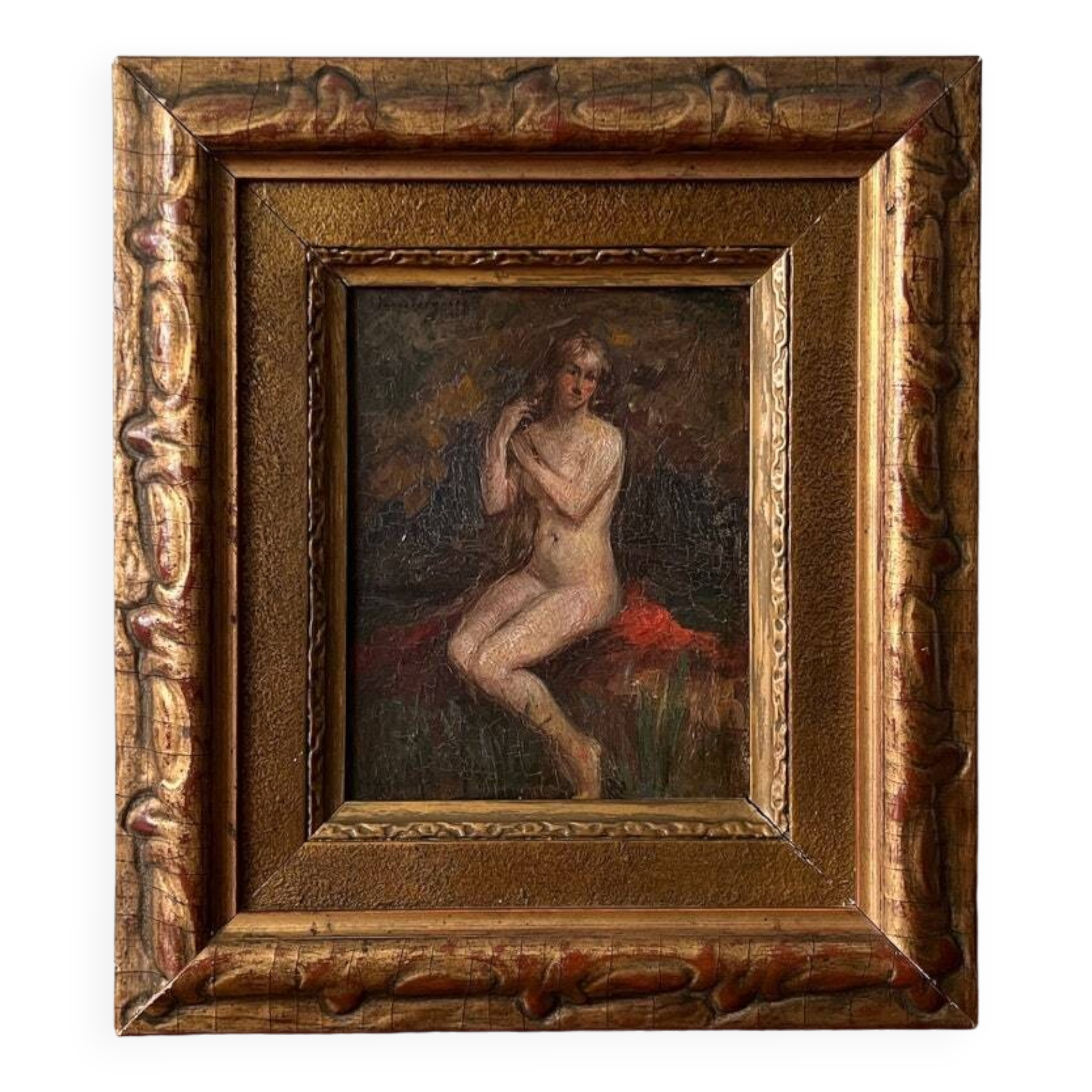 Peinture à l’huile de portrait nu