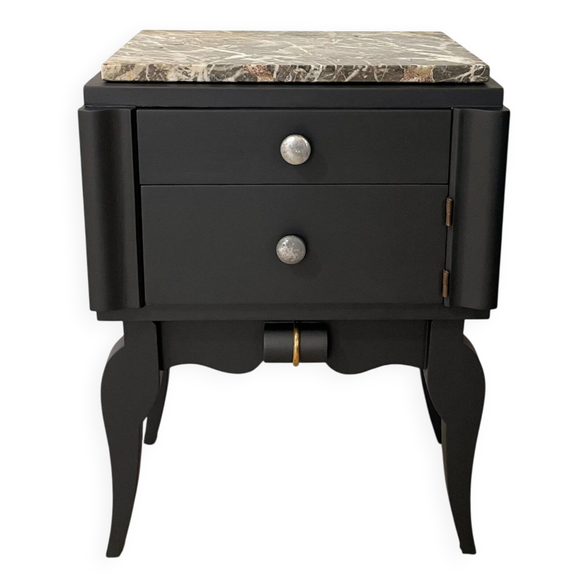 Chevet Art Déco peint en noir