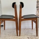 Chic vintage pair of Scandinavian chairs