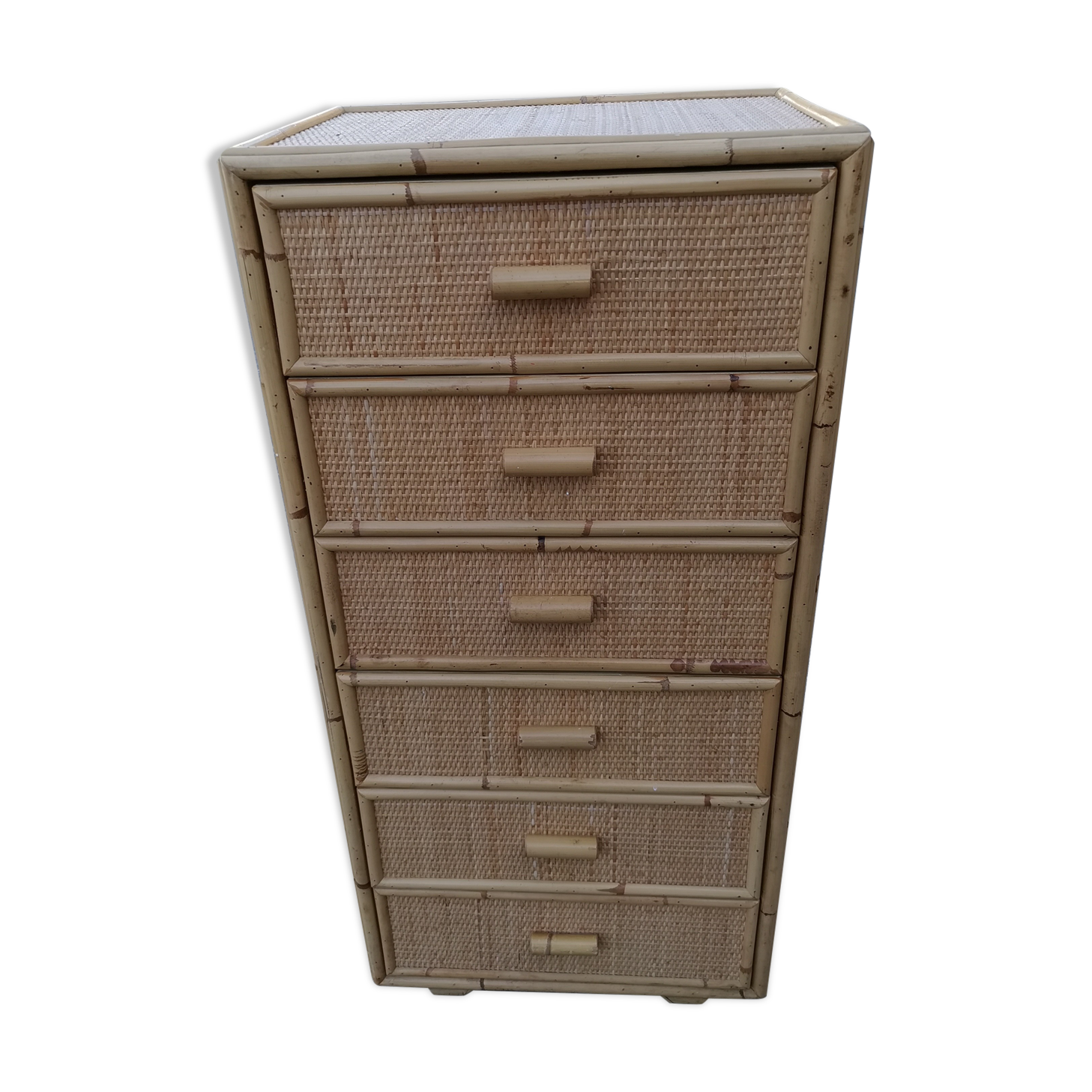 Rattan dresser