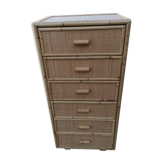 Rattan dresser