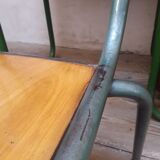 Chaise de bureau métal et bois