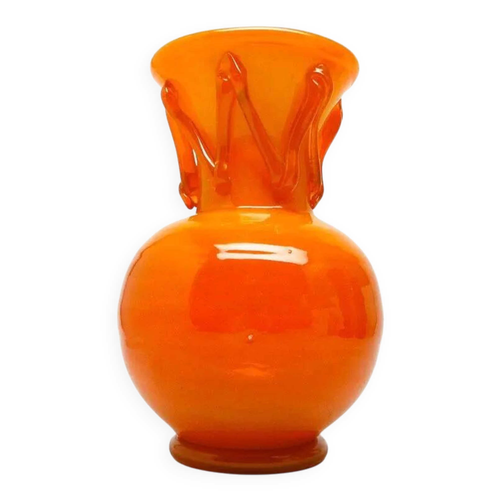 Vase, moderne du milieu du siècle, en verre, conçu par J. Słuczan-Orkusz, Pologne, années 1970