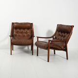 Pair of Danish armchairs by JM Birking
