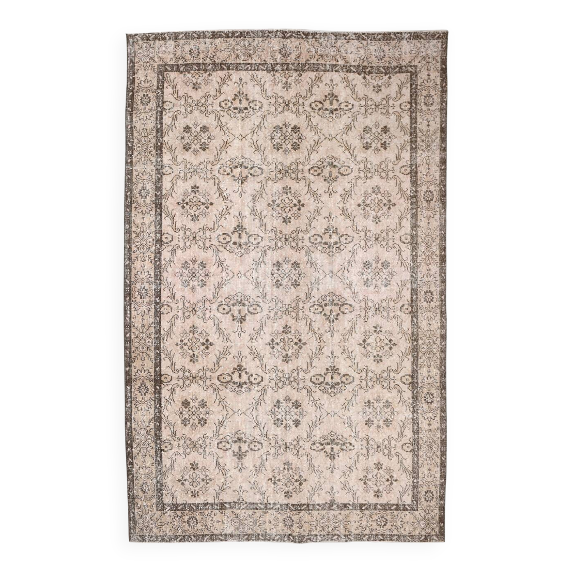 6x10 Light Pink Orientel Vintage Area Rug, 187x300Cm
