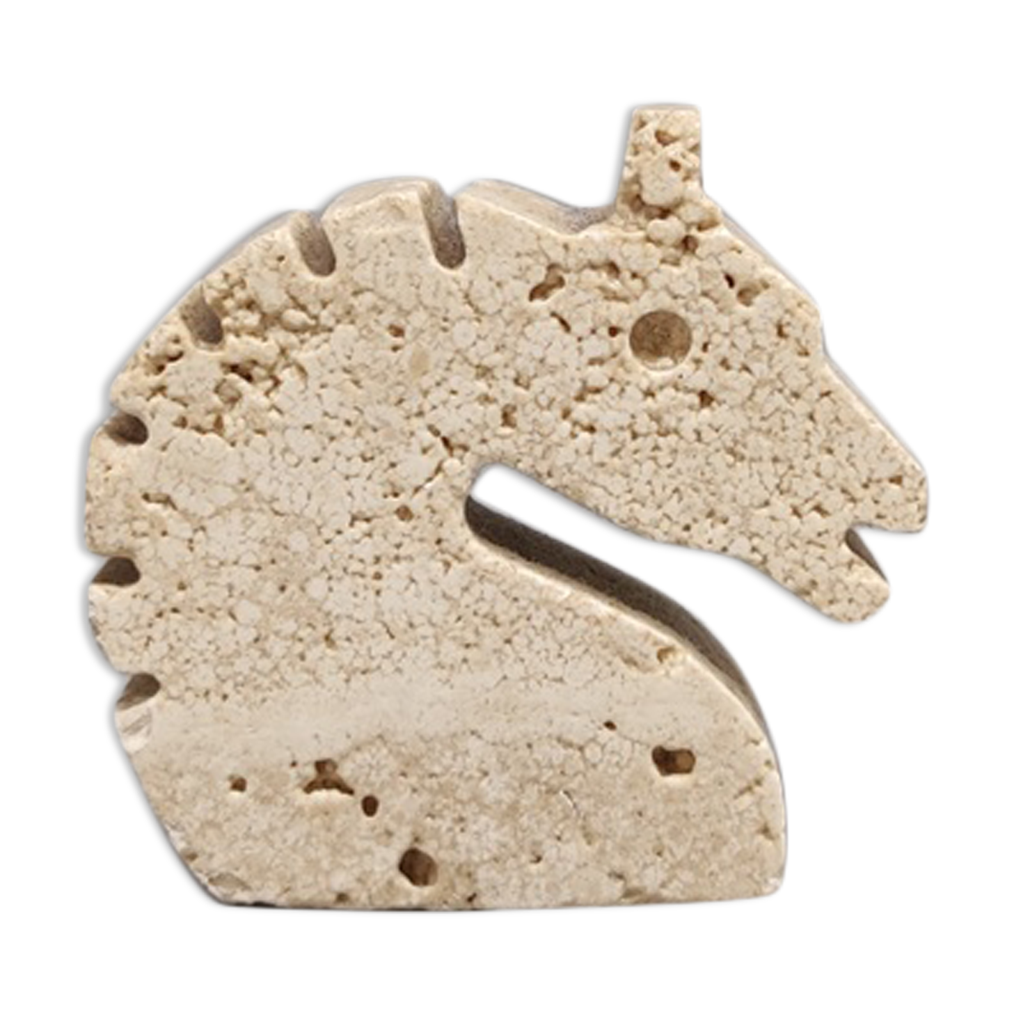 1970s travertine horse sculpture