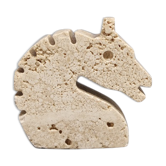 1970s travertine horse sculpture