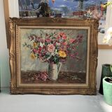 Still life bouquet of flowers oil painting