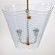 Opaline glass and brass lamp, 1950s