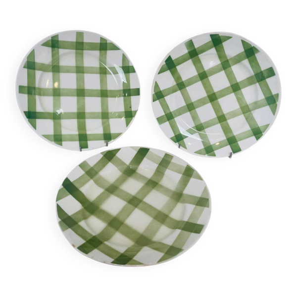 Lot de 3 assiettes plates Moulin des Loups Orchies