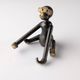 Kay Bojesen mid-century monkey, rare bronze version, Denmark, 1950s