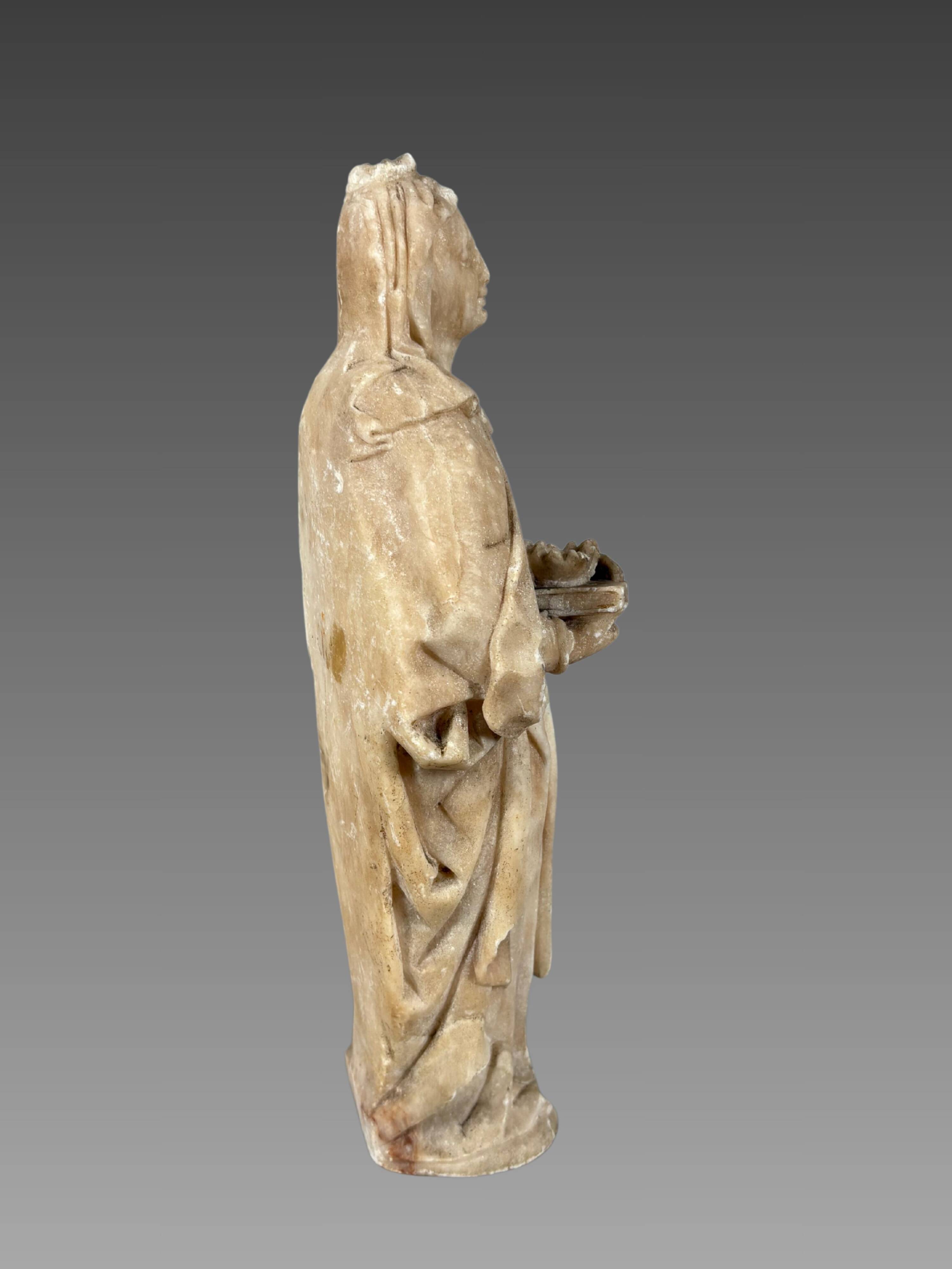 Flandre - Sainte Anne 16th century - Alabaster sculpture