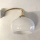 Brass and opaline gooseneck wall lamp – early twentieth century