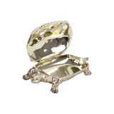 Metal tortoise silver box mini chest jewelery 17cm