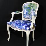 Fauteuil Louis XV Bleutée