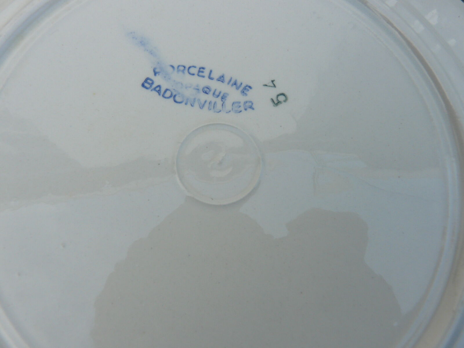 7 plates badonviller art deco red flowers