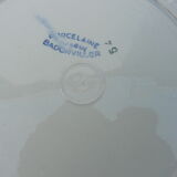 7 plates badonviller art deco red flowers