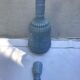 Former Carafe Liqueur Opaline Blue Decor Moulded - Vintage Cave Bouchon