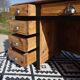 Restored antique pine desk, 9 drawers