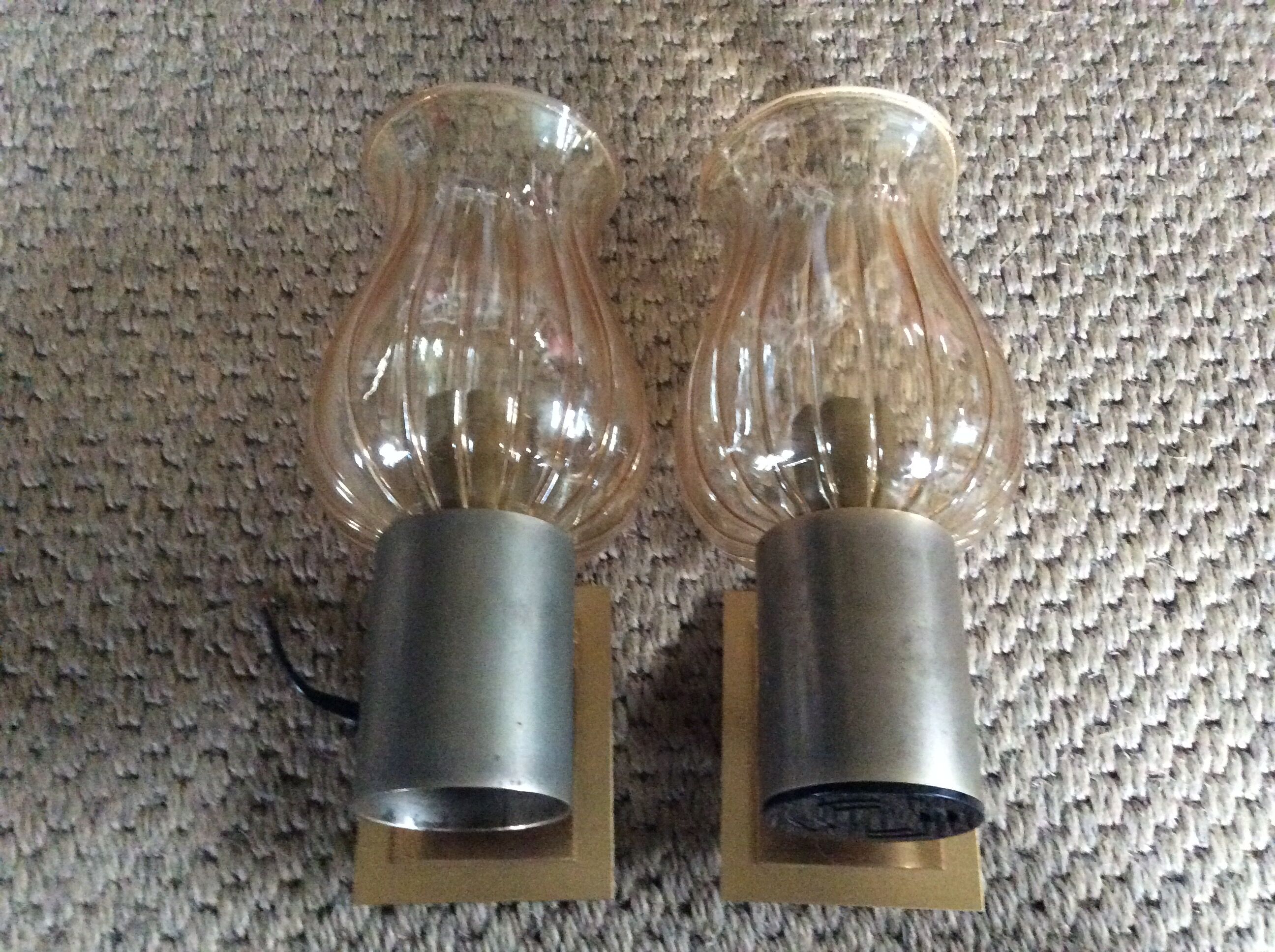 Pair of vintage wall lamps