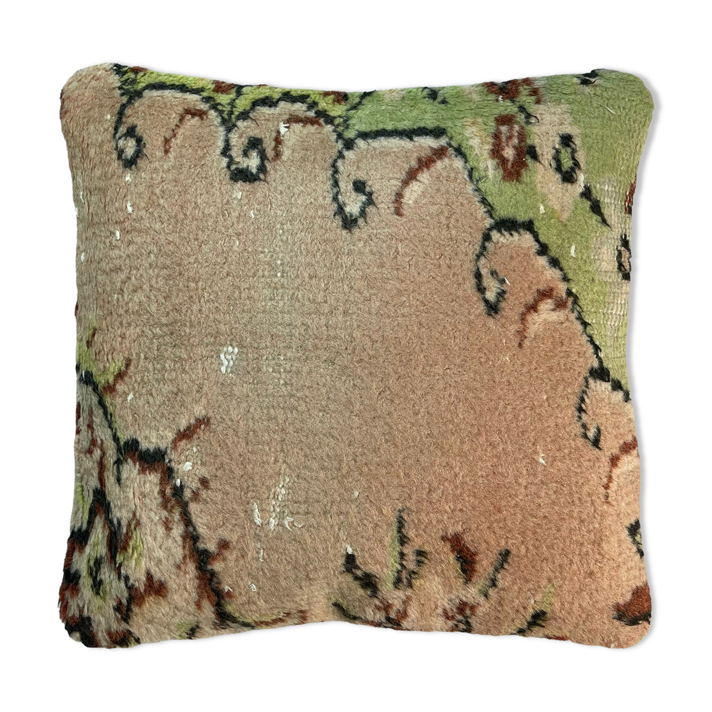 Vintage turkish hand knotted cushion cover , 45 x 45 cm