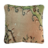 Housse de coussin nouée à la main turque vintage, 45 x 45 cm