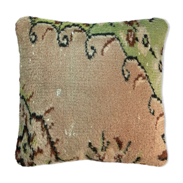 Housse de coussin nouée à la main turque vintage, 45 x 45 cm
