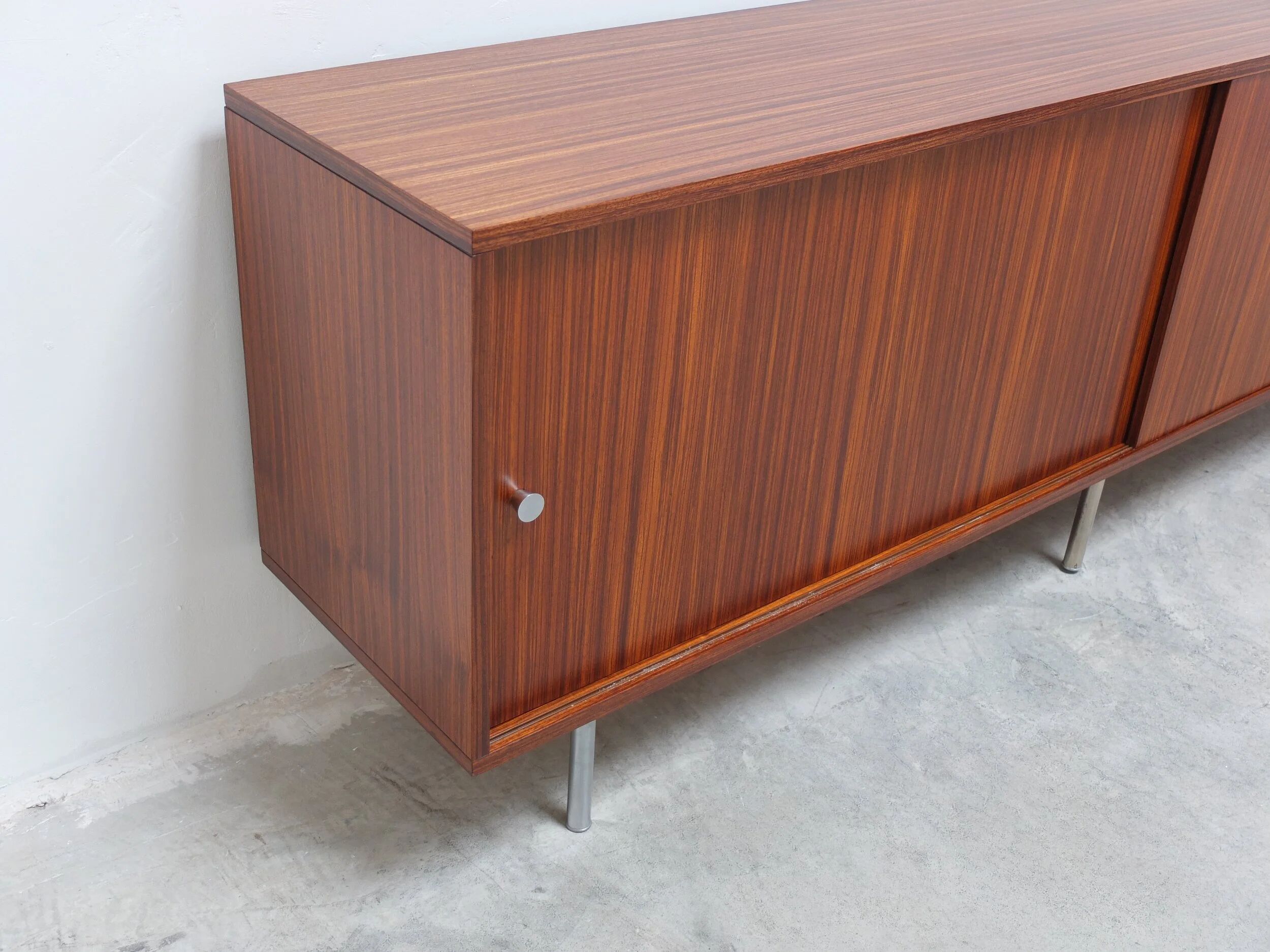 Large Zebrano sideboard by Alfred Hendrickx for Belform, 1960s