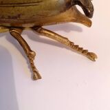 Ashtray with lid in the shape of a beetle in gilt bronze