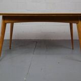Vintage Scandinavian dining table made of Karelian birch