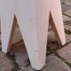 Tabouret,  porte plante vintage année 50 pied compas en chêne