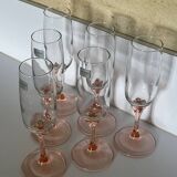 6 two-coloured champagne flutes Luminarc Véronèse