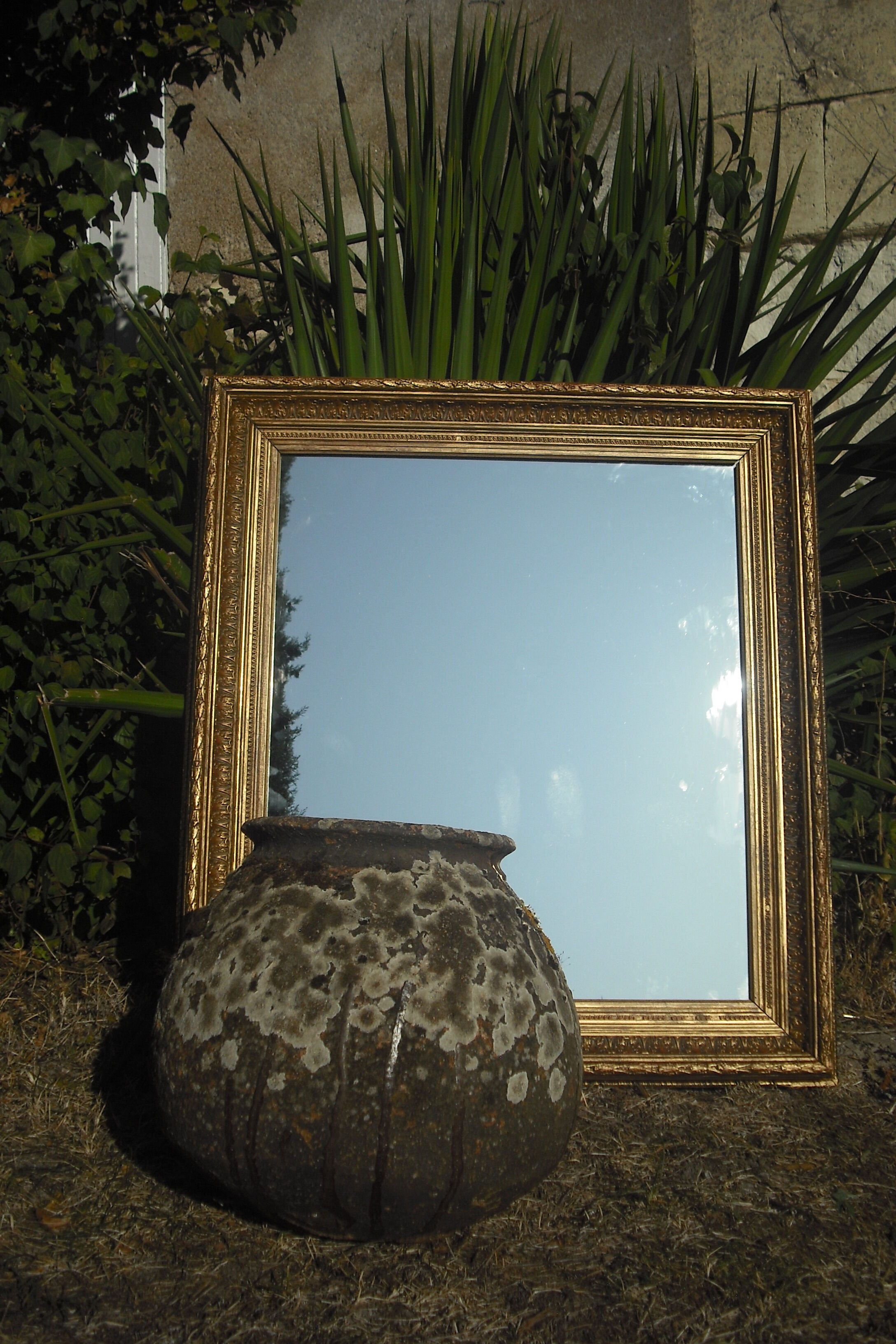 Thick mirror 19th 80x68cm