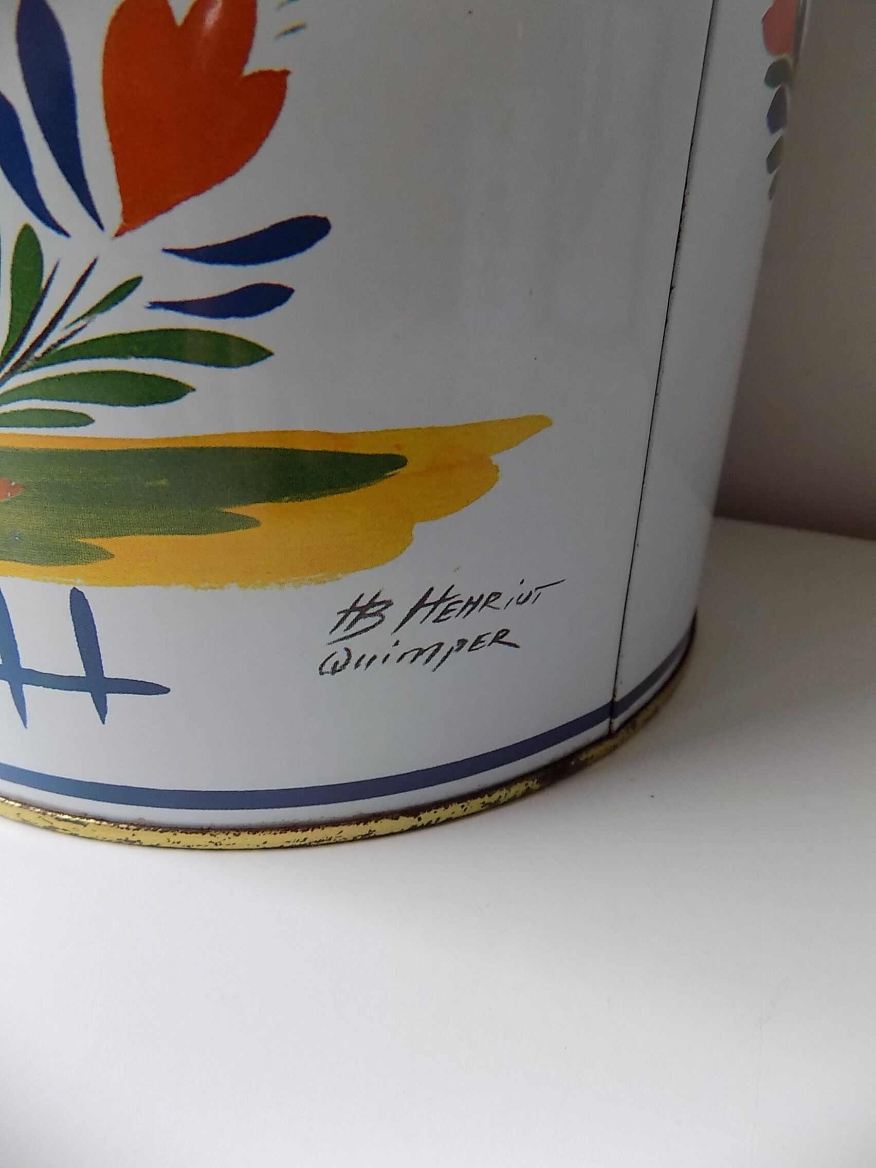 2 Metal boxes HB Henriot Quimper (16cm)