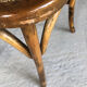 4 vintage wooden cross back bistro chairs
