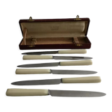 Box of 6 stainless steel knives bakelite handle