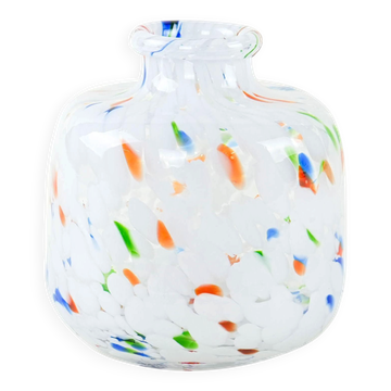 Vase en verre mosaïque, design danois, années 1970, fabriqué au Danemark