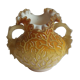 Victorian glass peach sunrise coralene vase, late 19th century.