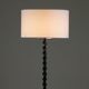 Twisted black metal brutalist floor lamp