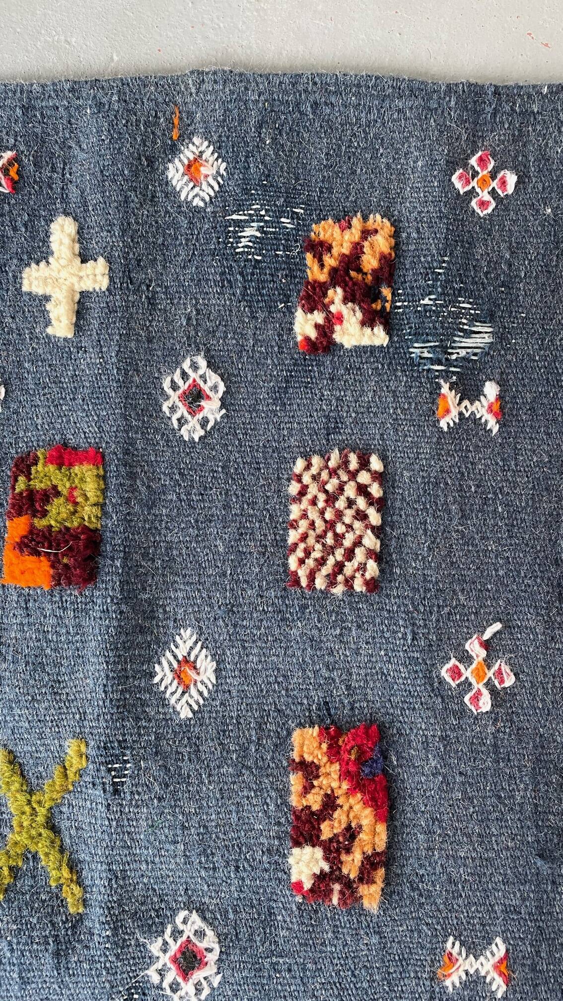 Berber Kilim Hallway Rug VINTAGE Velvet Patterns