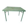 Folding desk in vintage patinated green metal