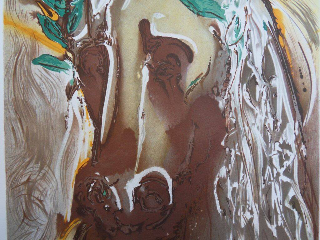 Salvador Dali: Horses, The Spring Horse - Signed Lithograph