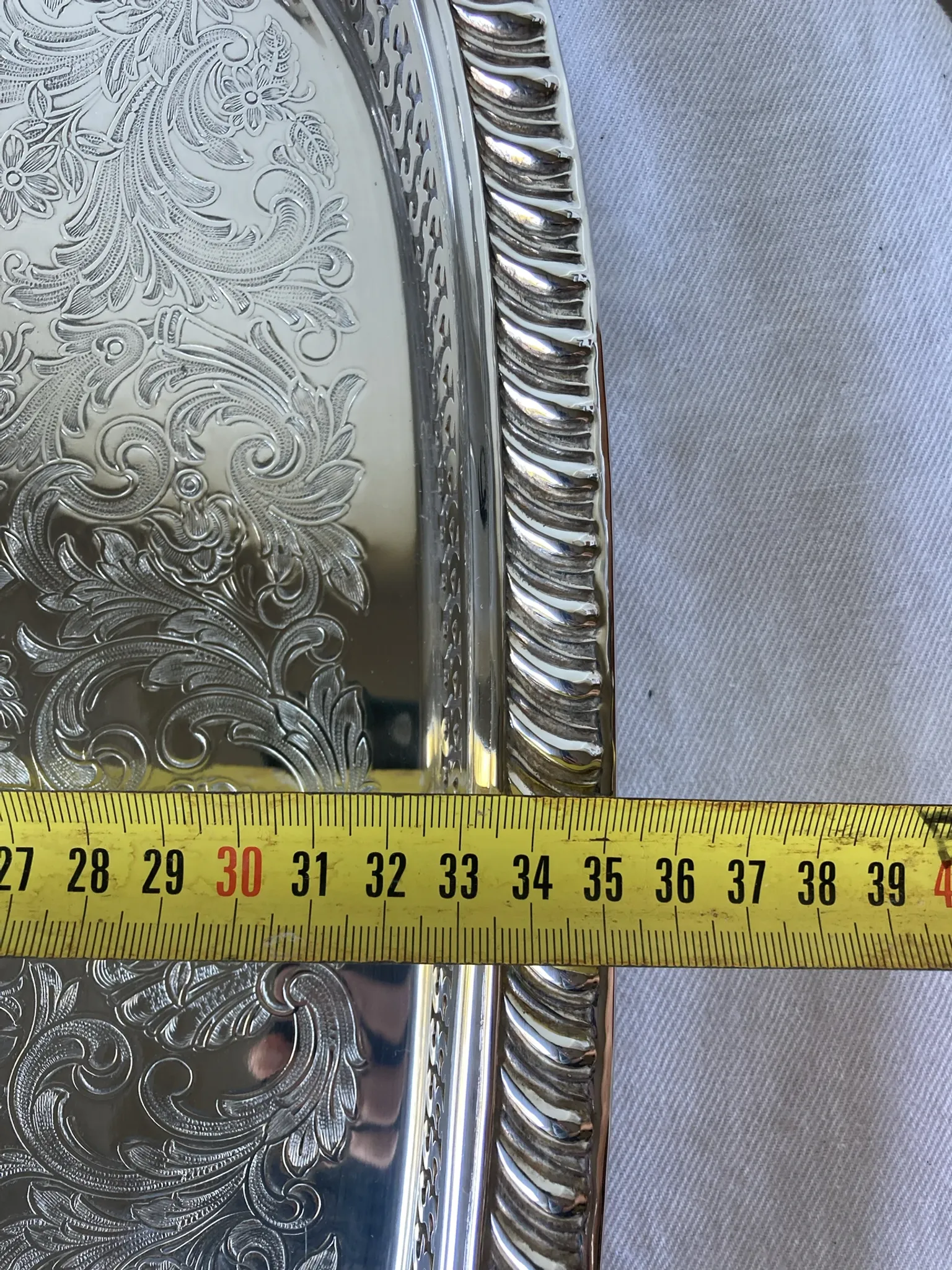 Silver-plated serving tray