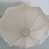 Hanging lampshade in English embroidery