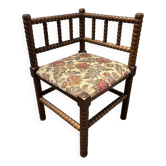 Chaise d’angle en tapisserie