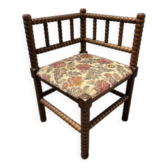 Chaise d’angle en tapisserie