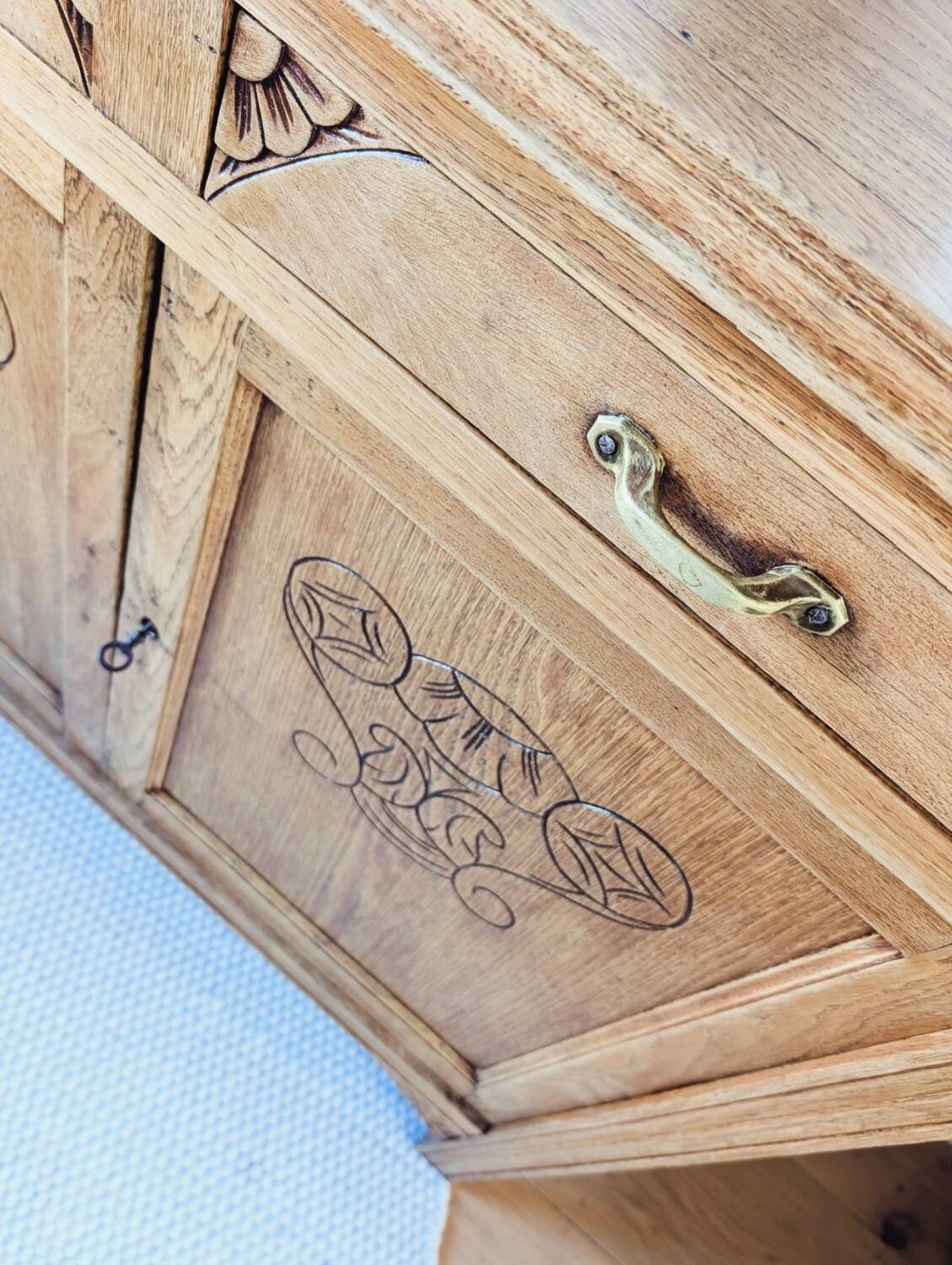 Parisian Art Deco sideboard in renovated oak