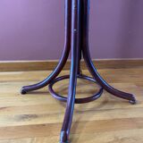 Coat rack on curved wooden stand, Baumann or Thonet style parrot